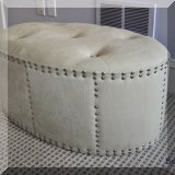 F40. Tufted ottoman. 13”h x 33”w x 21”d 